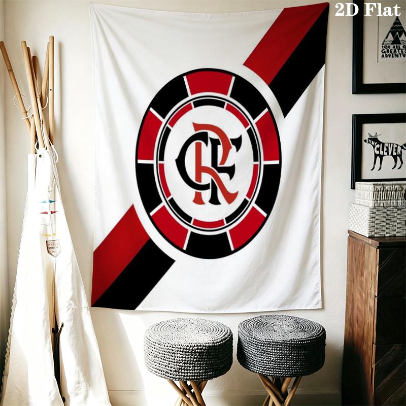 CR Flamengo Wall Tapestry Aesthetic Wall Hanging Printed Fabric Blanket Decorative Tapestries for Bedroom Living Room Home Decor