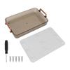 Tea Tray Rectangular Double Layer Drainage Rack Tea Serving Tray for Parties Coffee Table Kitchen