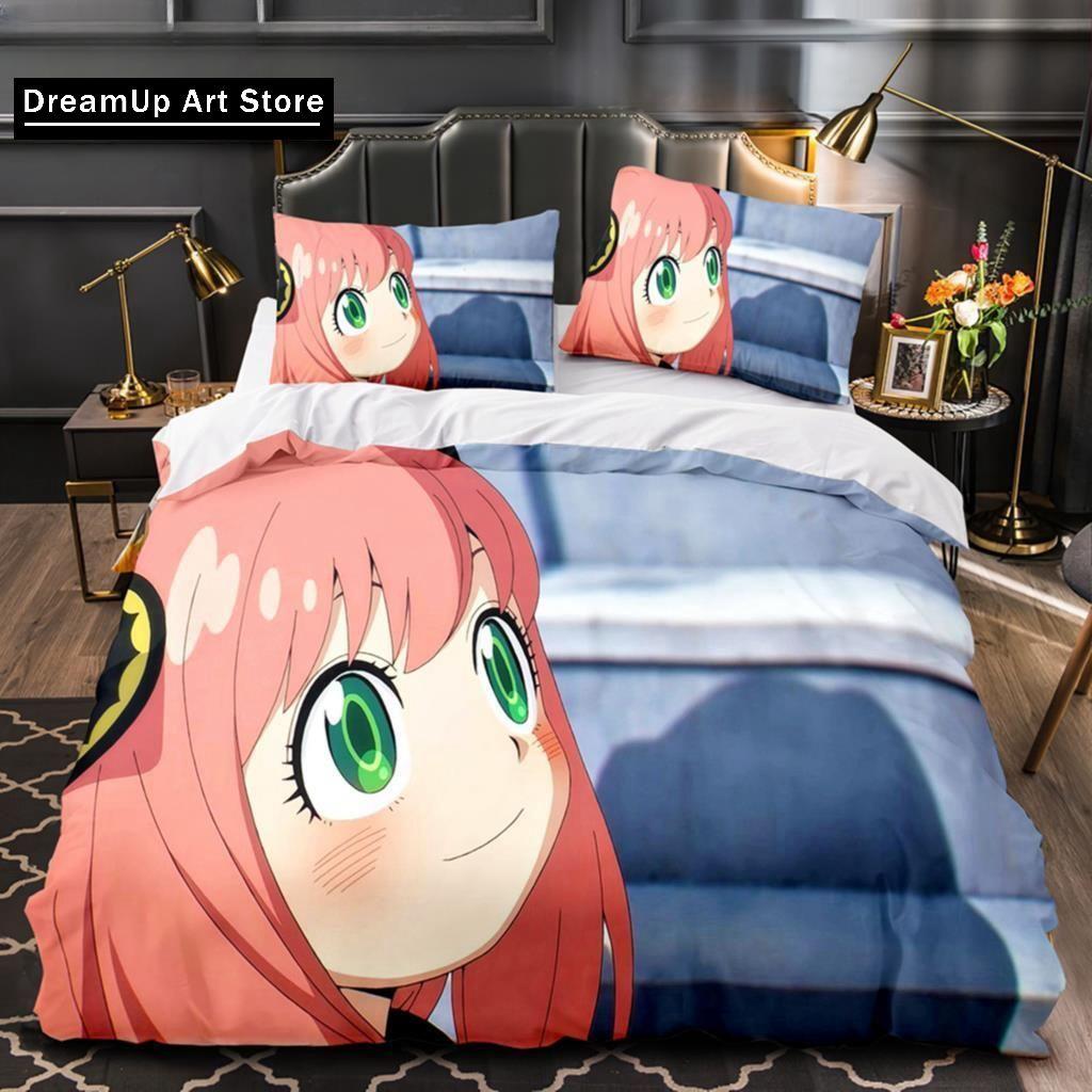 3D Anime SPY×FAMILY Anya Forger Comforter Bedding Sets Full Size Cartoon Duvet Cover Queen King Size Quilt Cover Pillowcase Sets