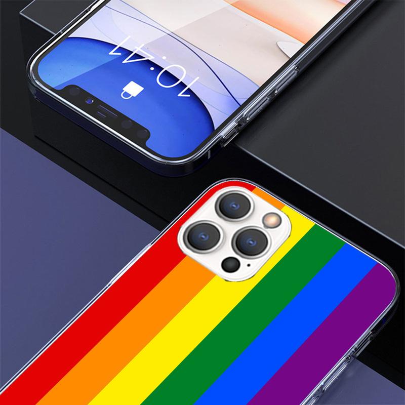 Liebe Ist Liebe LGBT Regenbogen Handyhülle Für iPhone 17 Air 16 Pro Max 16E 15 + 14 Plus 11 12 13 Mini 7 8 SE Geschenk Druck Abdeckung Fundas