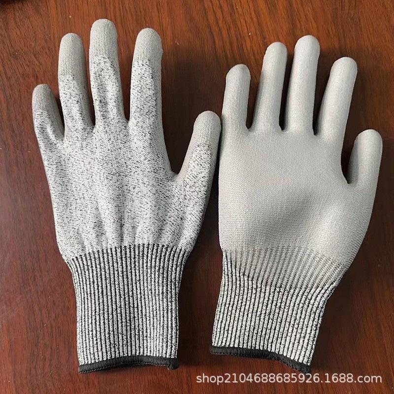 Anti-cut Labor Protection Level 5 Cut-Resistant Construction Work Anti-Slip Knife-Resistant Thickened Wear-Resistant Gloves (Multicolor,Level 5 cut resistant m-unisex medium)