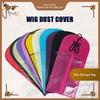 With Hanger Wig Storage Bag Water Dust-Proof Custom Logo Wig Bag Wooden Hangers Extra Long Wig Storage Organizer Daily Use