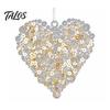 Reusable Party Hanging Ornaments Faux Crystal Christmas for Tree, Clear Snowflake/Starfish/Heart/Bird/Horse Decoration Shatterproof Seasonal