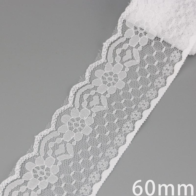 (5 Yards/roll) White Lace Ribbon Fabric Webbing Decoration Lovely Gift Packing Polyester Material