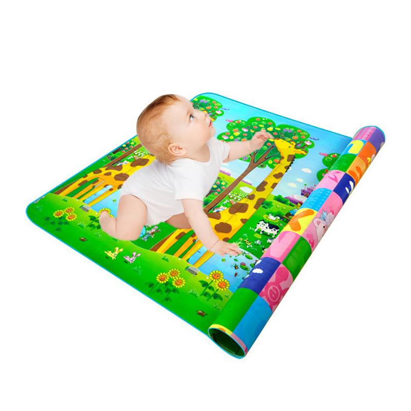 Cheap 2*1.8m Climbing Mat Doublesided Giraffe Pattern Baby Crawling Mat Floor Mat Joom