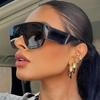 Fashionable European and American Style Women's Square Sunglasses with Large Frames and Unique Designs