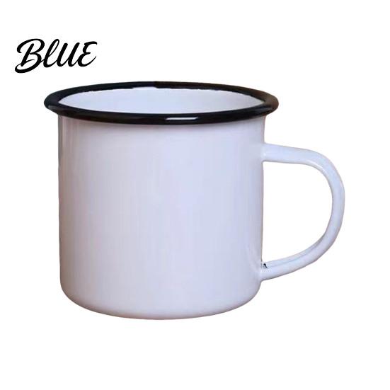 Retro Enamel Mug Smooth Lead Handle Durable Style Coffee with Water Cup Free Drinking Vessel Surface Portable for Hot