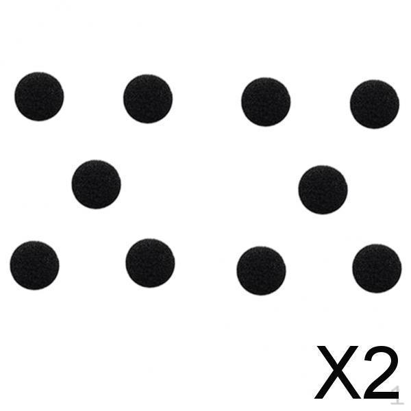 

2x10 Pieces Foam Ear Pad Cover Earphone Earbud Anti-slip for , Black, 2