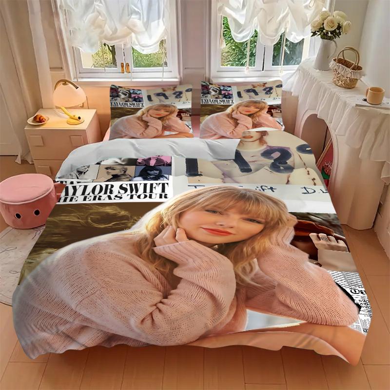 3Pcs Taylor Swift Eras Tour Bedding Sets For All Sizes New 3D Printed Bed Cover Comforter Duvet Cover Pillowcase Bedroom Decoration