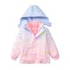 Mädchen Trenchcoat Teenager Farbverlauf Daunenjacke Herbst Winter Winddicht Kinder Outdoor Kapuzenwindjacke