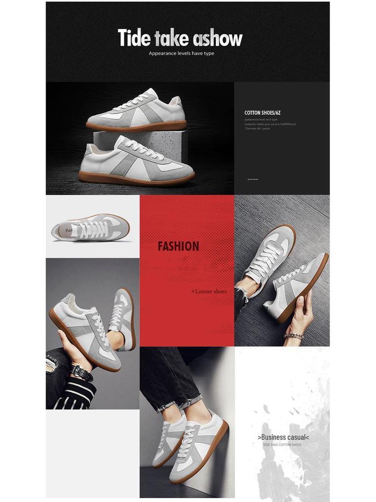 2025 Women's Retro German Trainer White Thick-Soled Casual Sneakers