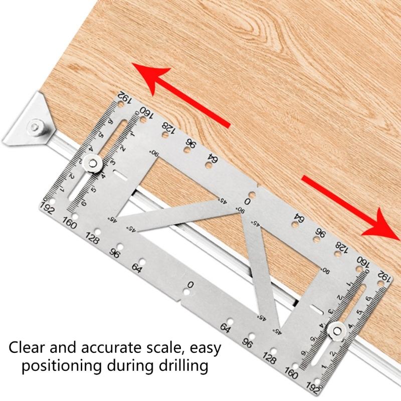 Universally Cabinet Door Handle Positioning Device Adjustable Cabinet Handle Template Guide For Precise Drilling Tool