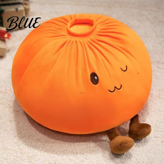 Fun Food Shaped Plushie Cute Dumpling Plush Throw Pillow Soft Stuffed Toy for Kids Adults Cartoon Elf Cushion Decorative Bun Bedroom Sofa