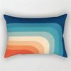 Rainbow Geometric Pattern Plant Print Decorative Pillowcase Bedroom Living Room Office Cushion Home Decor Rectangular Pillowcase