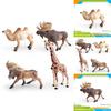 Educational Animal Models Pvc Camel Giraffe Safari Wildlife Figurines Kids Learning Nature Toys