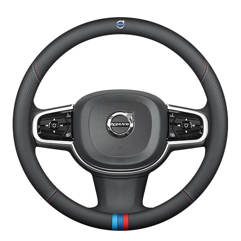 Volvo Lenkradabdeckung Atmungsaktives Leder für Volvo XC40 XC60 XC90 S90 S60 Autozubehör