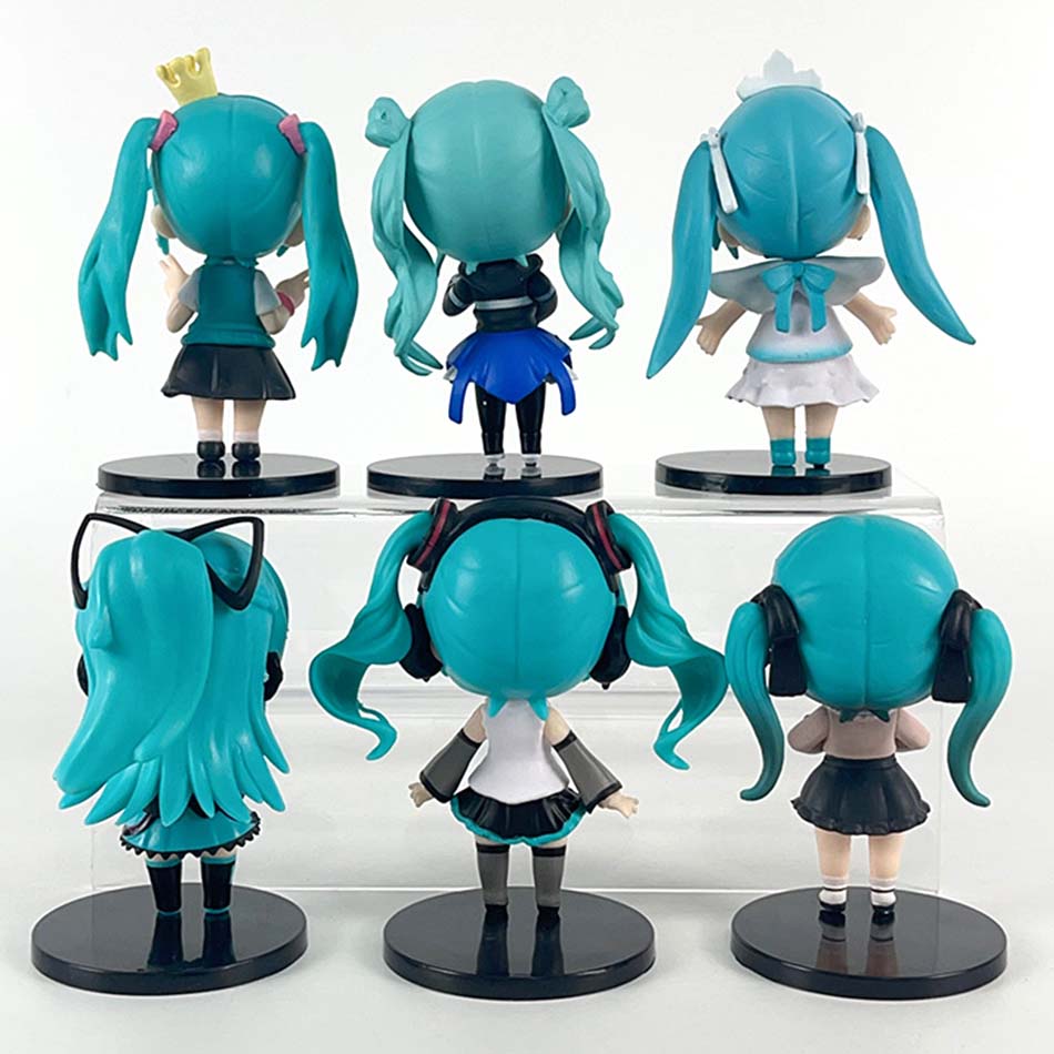 Nouveau set Anime nouvelle figurine Hatsune Miku ornements de mini personnages kawai Hatsune décoration de table pour la maison jouet adulte cadeau enfant