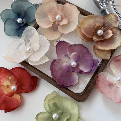 2024 Květinová sponka do vlasů s motýlí orchidejí Dívčí vlásenka Dovolená u moře Pokrývka hlavy Vlasové doplňky Boční sponka do vlasů