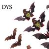 Seasonal Room Decor 12Pcs Halloween 3D Bat Witch Face Wall Stickers, Waterproof Self-Adhesive Window Clings Decals for Indoor Outdoor Door Party