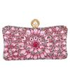 Boutique De FGG Pearl Clasp Colorful Rhinestone Handbags Women Crystal Clutch Evening Bags Wedding Party Dinner Bridal Purse Bag