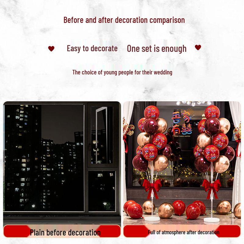 Romantic Double-Layer Balloons for Wedding & Engagement Decor