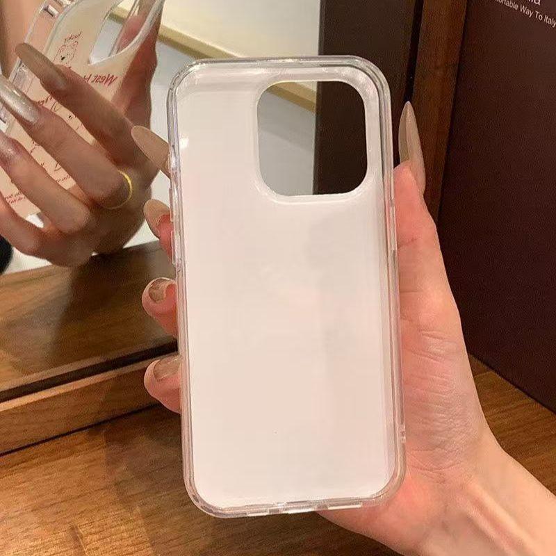 For Feather Cloth Phone Case Material Double Layer IMD Phone Case for Apple Phone Case Soft Rubber IMD Double Layer Case Simple