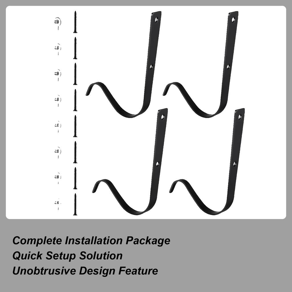 Kranshängare för ytterdörr 4-delars självhäftande kraftig strumpahållare för dörrkarm utomhus för julkransprydnader fest