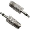 2-Pack 3.5mm (1/8inch) Male Plug To F Type Female Jack Connector Mono Audio Coaxial Converter Adapter