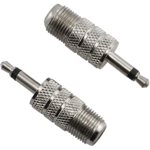 2-Pack 3.5mm (1/8inch) Male Plug To F Type Female Jack Connector Mono Audio Coaxial Converter Adapter