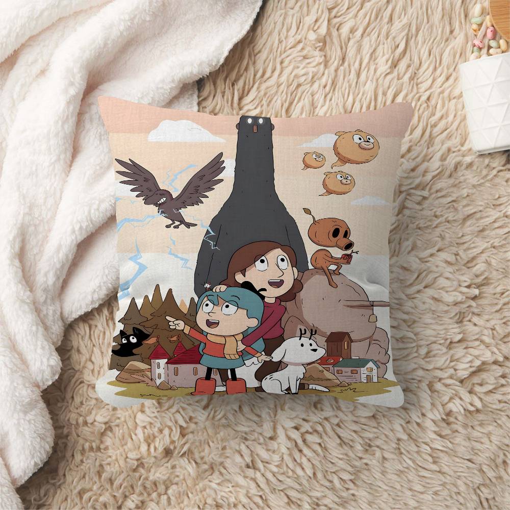 HHilda cartoon girl anime Cushion Cover Inches Farmhouse Decor Home Throw Pillow Covers for Couch Decorations