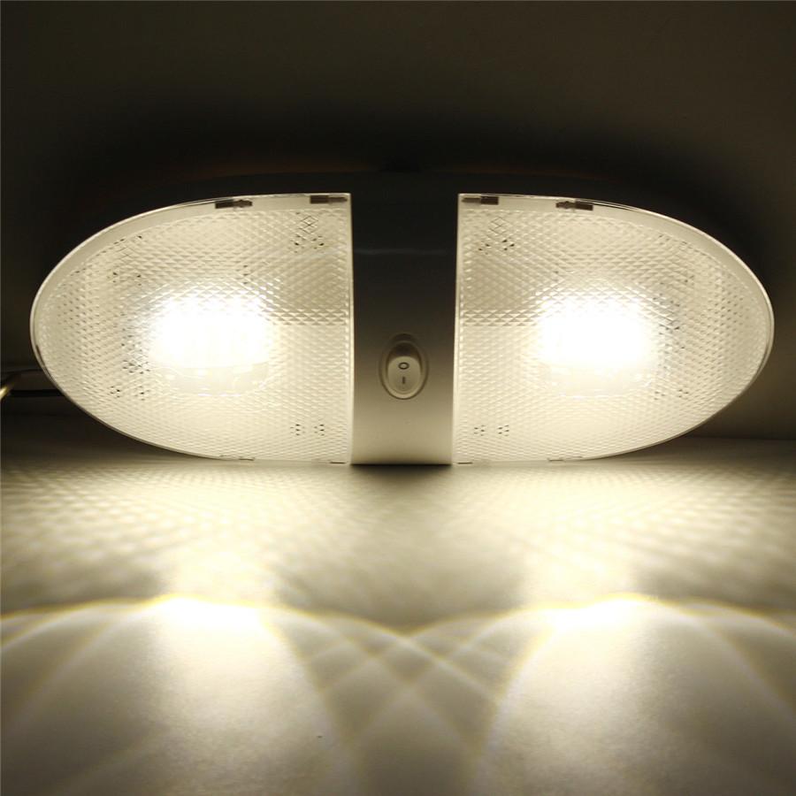 2 Pcs Optronics RV Car LED Ceiling Light Marine Boat Camper Trailer Dome Lamp Caravan 12V 340LM