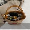Casual Cherry Embroidery Shoulder Bags for Women Versatile Portable Ladies Crossbody Bag Simple Girls Bucket Handbags Purse