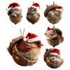Schattige Dierentjes in Eikel Kersthangers Kerstdecoraties 2D Acryl Kerstdier Hangertjes Vosjes/konijntjes/uil/vogel/eekhoorn/egel