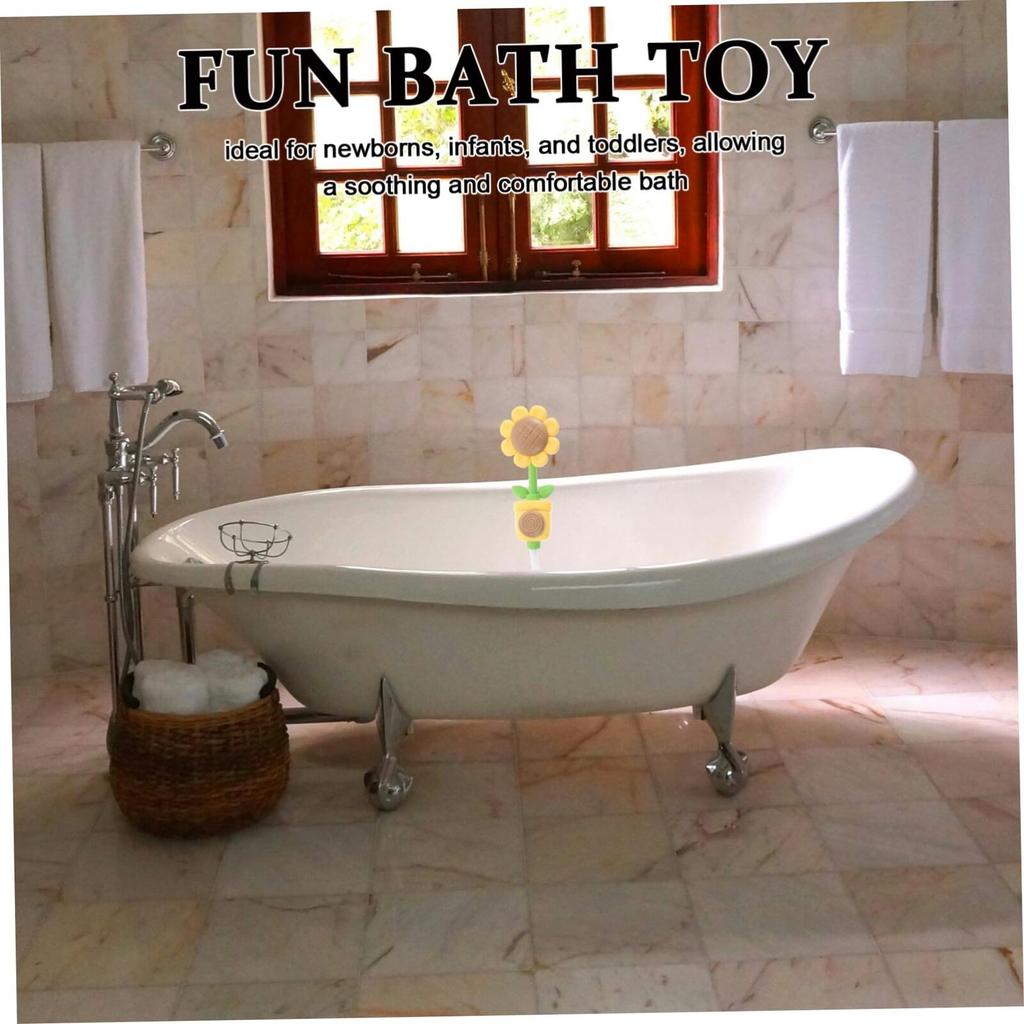 -purpose Bath Toy Sunflower Shower Head, Suitable For Toddler And Baby Bathing, Water Play Baby Bath Toy