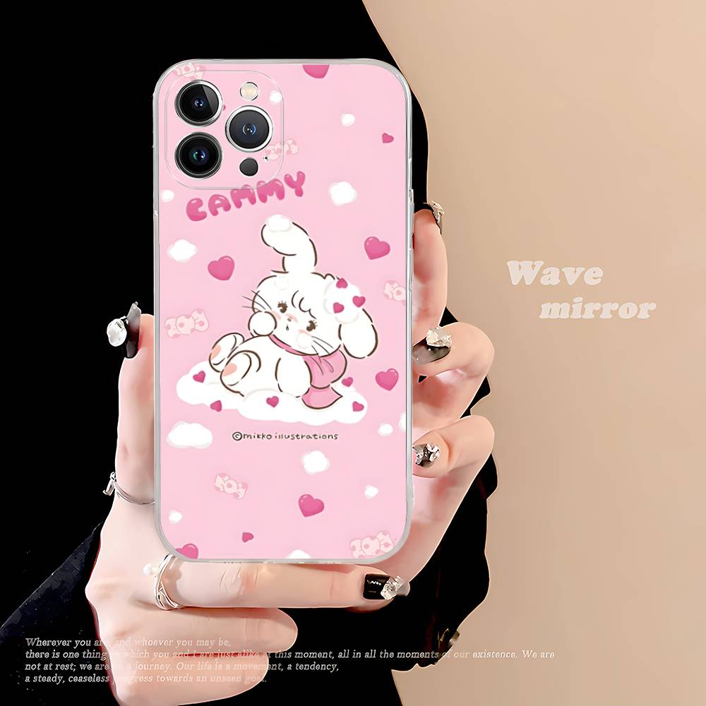 

Kawaii M-mikko Cat Cute C-Characters For IPhone 11 12 13 14 15 16 17 Pro Max Plus 13 Mini Silicone Soft Transparent Back iPhone 11
