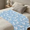 Seagull Series Flannel Throw Blanket with Bound Edge - Soft, Cozy & Warm, Ideal for Home, Sofa, Halloween & Christmas, Relaxing Decorative Throw