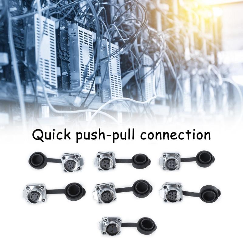 LP12 with LP13 Socket Fast Screw Locking Aviation Connectors For Industrial LED Lights Multiple Functional