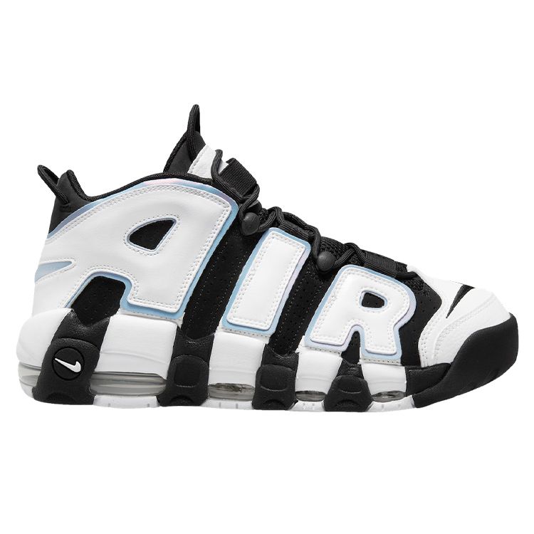 Nike Mens Air More Uptempo Cobalt Bliss Unisex Sneakers Black White Multi-Color DV0819-001