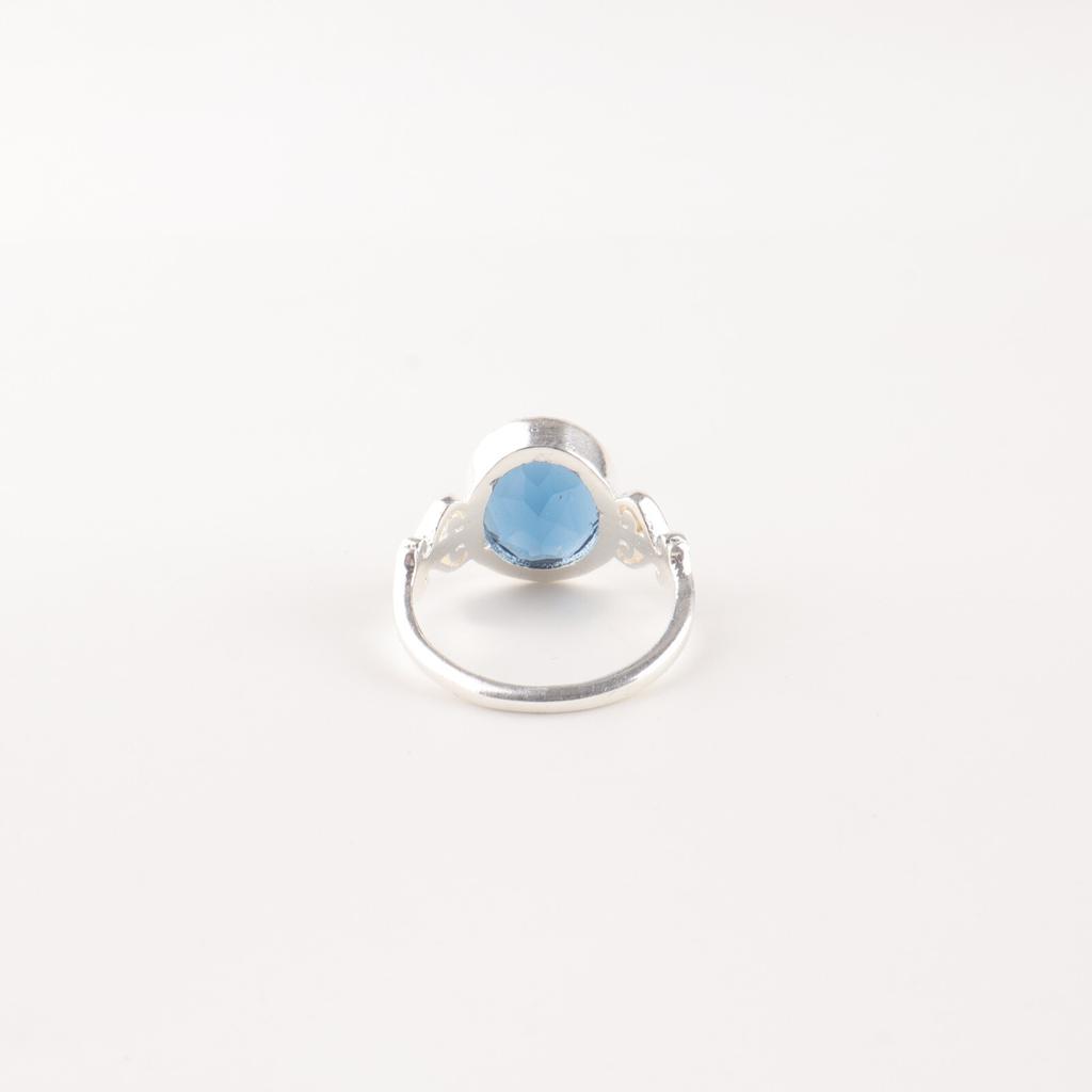 London Blue Topaz Gemstone 925 Sterling Silver Jewelry Handmade Designer Ring RR-66-12