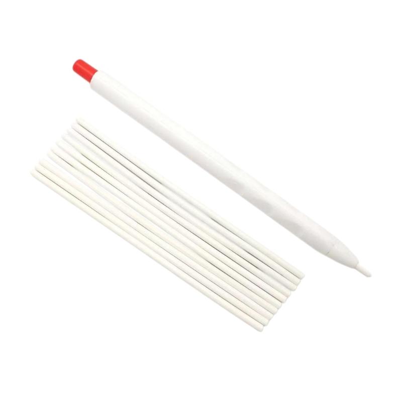 Retractable Sewing Chalk Pen Heat Erasable Fabric Marker with 10 Replacement Inserts for Sewing, Quilting and Drafting
