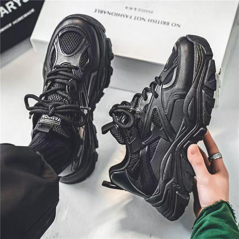 Sneakers da uomo con plateau in rete traspirante Scarpe da corsa Moda Scarpe casual da esterno Scarpe da allenamento da tennis da uomo Zapatillas Hombre