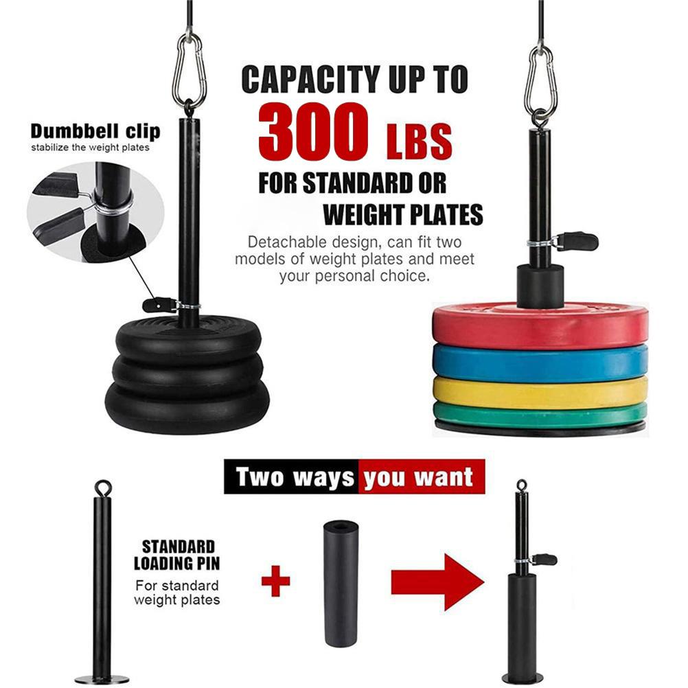 Forearm Wrist Roller Trainer Heavy Duty Arm Strength Training Exerciser with Pulley System for LAT