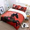 Black horse, floral accents. Bedding sets Duvet cover sets Duvet covers Pillowcases(1* Duvet Cover 2* Pillowcases without duvet insert)
