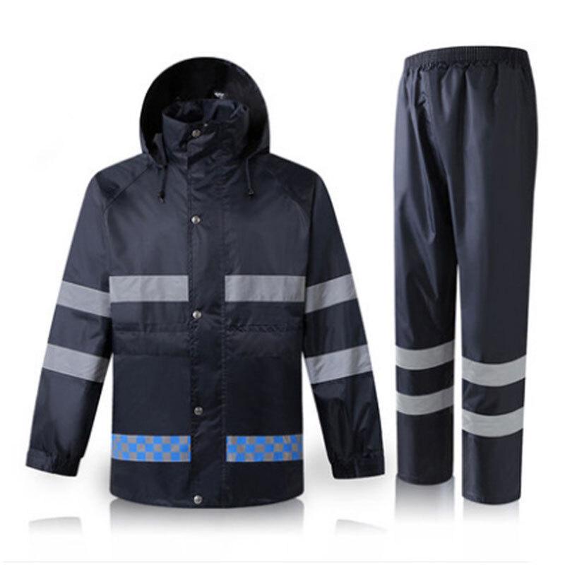 Rockwell Reflective Double-Layer Rain Suit XXL темно-синий