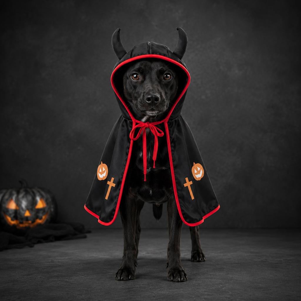 Cane di Halloween e Mantello Costume, Mantellina Divertente per Cani e Gatti