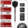 Target Japan BLACK MARQUE DRAGON Leslie Lee Tungsten Darts 6 Shape Flights and SWISS SILVER NANO POINT 30mm Mark Dragon 3.0 90% Steel-Tip Set, 23g,