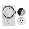 24 Hour Cyclic Timer Switches Programmable Mechanical Timer Universal Timing Socket for Aquariums, Grow Light Enduring