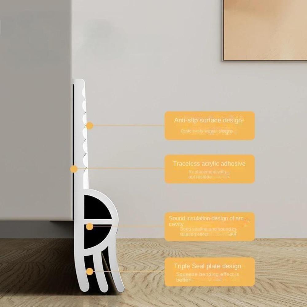 1M Door Bottom Sealing Strip TPE Flexible Cuttable Easy Installation Sliding Window Weather Stripping Triple Soundproof Strip