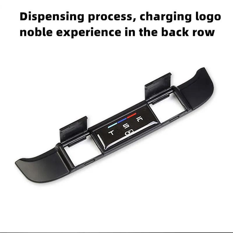 Zieraufkleber für USB-Abdeckung in der hinteren Reihe für Tesla Model 3 Model Y 2017-2024 Zubehör USB-Ladeanschluss Schutzabdeckung Dekoration