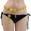 Adjustable Flower Dance Beach Waist Decoration Women's Hollow Flower Chain Belt for Belly Dance and Summer Jewelry
